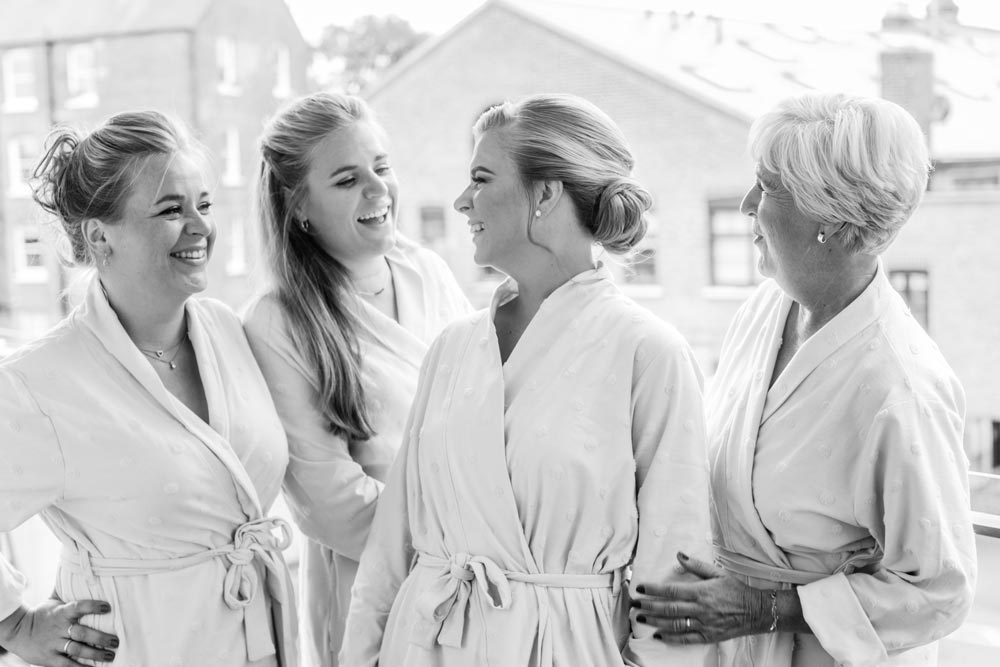 Bride Mom and Bridesmaid Wedding Day
